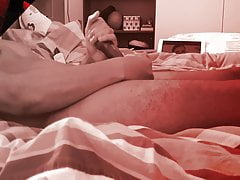 Having a body shaking orgasm on the bed