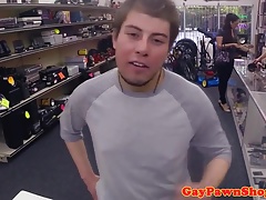 Desperate strighty cock sucked by pawn broker