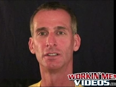 Gay mature pervert tugs his erect dick and sprays jizz