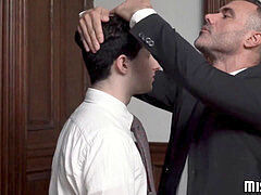 Mormon old helps out youthfull Mormon pupil to jizm faster