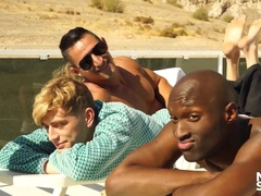 Youngsters gonzo outdoor 3 way gets raw and sizzling (Johnny Hasty)