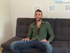 NEXT DOOR CASTING - Casting inked otter solo wanking his shaft for cumshot