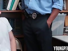 Black LP Officer detains and anal fucks a virgin perp