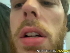 Beautiful tattooed gay Carter Woods stroking his big dick