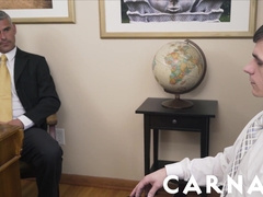 Obedient Bottom Takes Hung Silver Dilf Raw