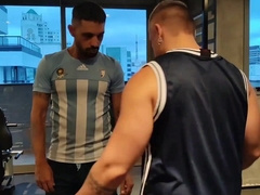 ROMPING WITH A NEIGHBOR He asked me for help at the gym and I asked him for the milk!!!