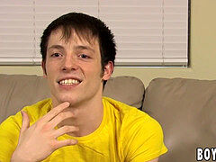 Flexible youngster milks off his ample cock really hard