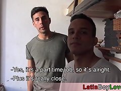 Amateur latin subworker pleasing his perv boss