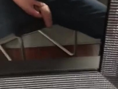 messing around with torn denim, lots of jizz