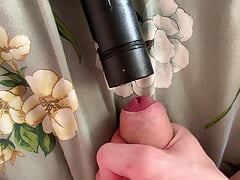 a powerful vacuum cleaner sucks a gentle femboy dick