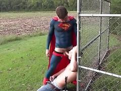 Superman seduces and fucks a young guy on the street