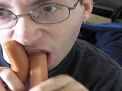 Gay-For-Pay Boy Inhales 2 Floppy Wieners