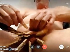My  bitch wanking 4 me