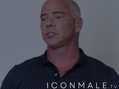 My step-father looks at my caboose while I make the sofa