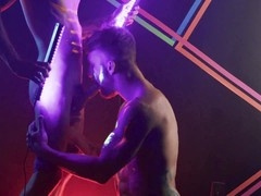 Muscular guys getting down with some ass licking and cock action