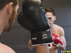 Carter Woods works out with Roman Todd and fucks him bareback
