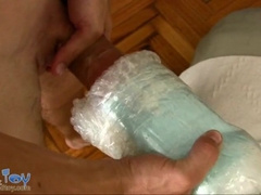 Super-Steamy youngster with a sculptured body attempting out his DIY fucktoy