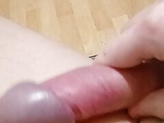 I play with my big 18 year old cock while my stepmom cooks me breakfast