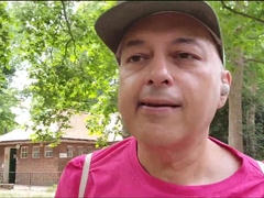 Cruising Battersea Park east side trail