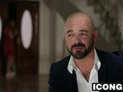 Vitorrio sits on top of Jay Johnsons long cut dick