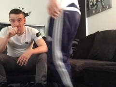 Friends wanking together