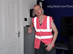 Ginger cock and body in hi viz jacket