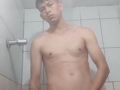 in the bathroom just thinking about you
