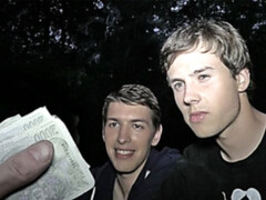 Two gorgeous amateur guys sharing an extra-huge boner