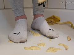 Filthy White Puma Socks Banana Punching (Part 1 of two)