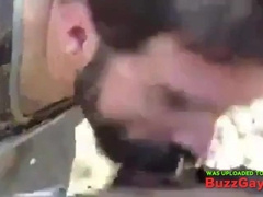 Daddy gives a facial in the woods 4