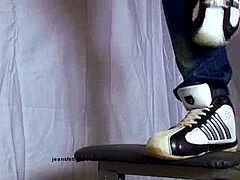 trampling homosexual denim fetish spit sneakers shoes hd720
