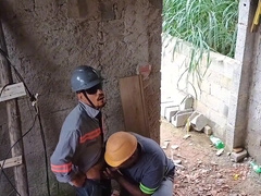 electrician fuckin' the helper during the service