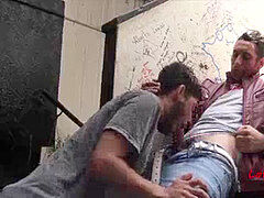 Latino hetero dudes nail On The Stairs