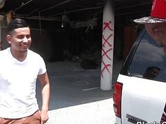 Danny Enriquez gets picked up by a hot black stallion
