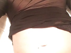 Crossdresser cumming with a vibe