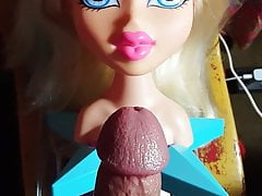 Cum Facial for cute blonde doll