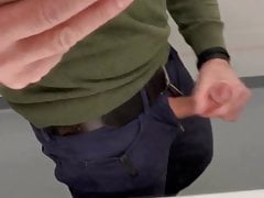 Train Station Boner, into the Toilet to Jack-off and cum