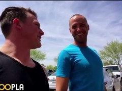Pleasuring Each Other Outside: Cock to Cock Action