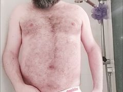 Chastity bear pisses white Aussiebum briefs