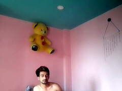 Amateur twink Nabin Chaulagain enjoys a solo session with his big cock