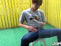 Young Japanese queer milks his pecker before releasing cum