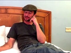 Straight guy circle jerking and getting his ass fucked