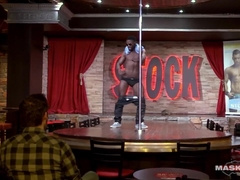 Maskurbate Hefty Ebony Bone Strippng at Stock Pub