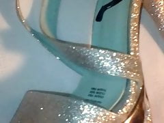 Follando tacones plata shoejob