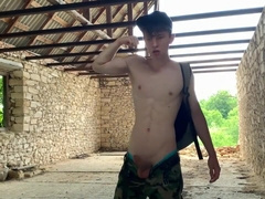 Aa Vid - Cute Boy Wanks Outside
