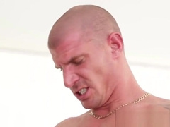 Muscled dude face bukkake