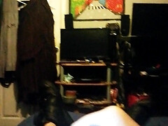 Cumming wearing my friends old shoes