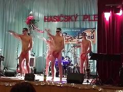 Aroused guys exhib bare in public