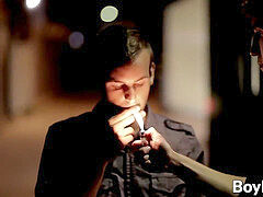 vamp unsheathes his fangs and pecker to twink