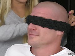 Bald hetero man is fooled into gay doggy-fuck